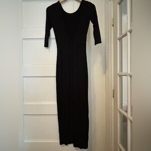 Black backless dress